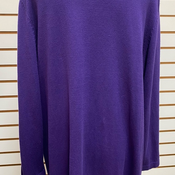 Catherine’s Purple Long Sleeve Zip Frnt Sweater 1x - Picture 3 of 8